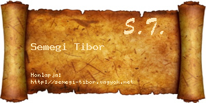 Semegi Tibor névjegykártya